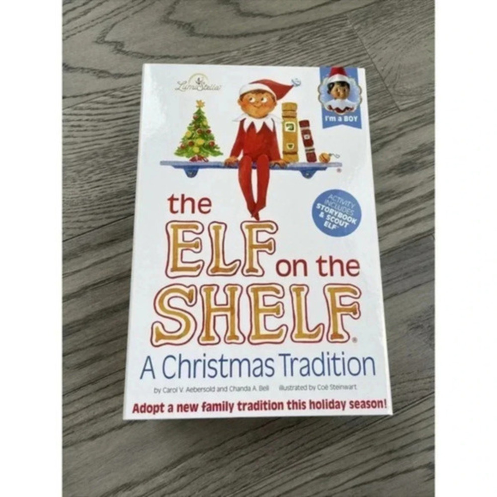 The Elf On The Shelf Brown Dark Tone Boy A Christmas Tradition Doll And Book NEW